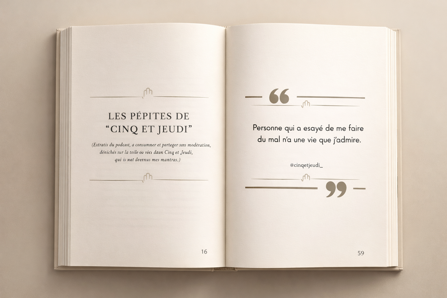 CINQ ET JEUDI LE LIVRE